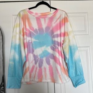 Slouchy fit tie-dye shirt